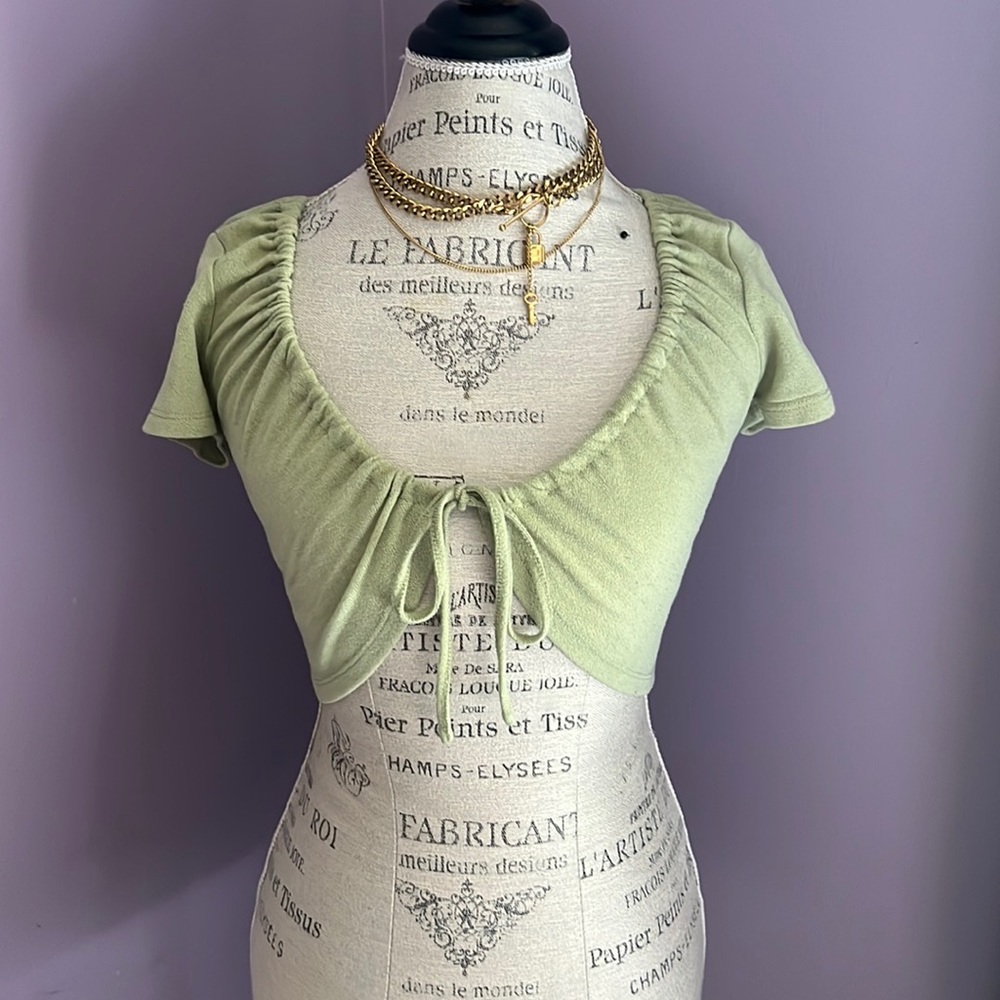 Green tie shirt